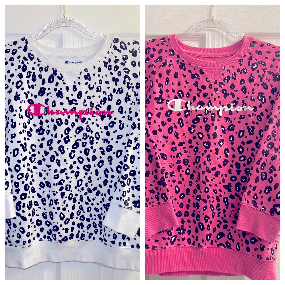 Cheetah Print Champion Sweatshirt Big girls size XL